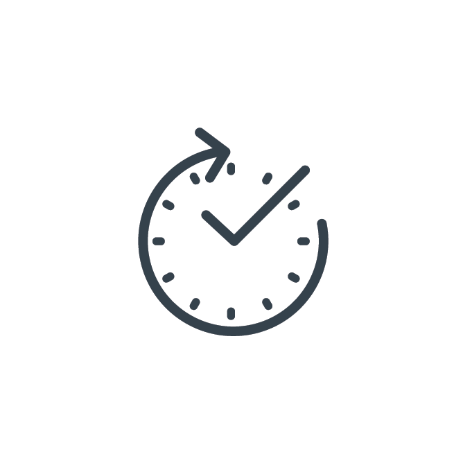 On-time clock Icon for Reliability and Punctuality