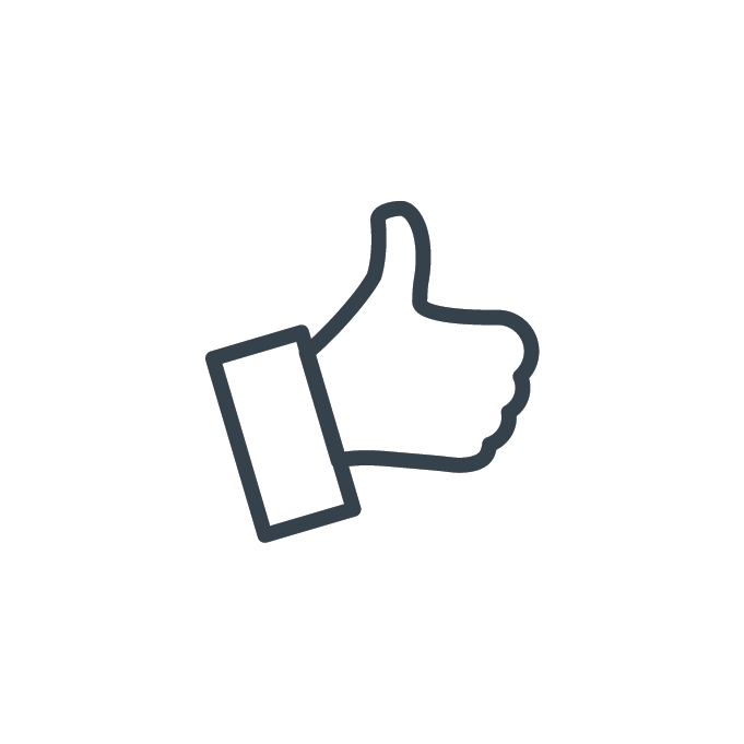 Thumbs up Icon for Customer Satisfaction and Top-Rated Service